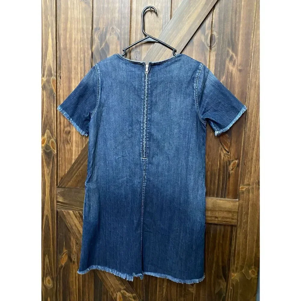 Current/Elliott Jean Denim Mini Shift Dress Sz 2